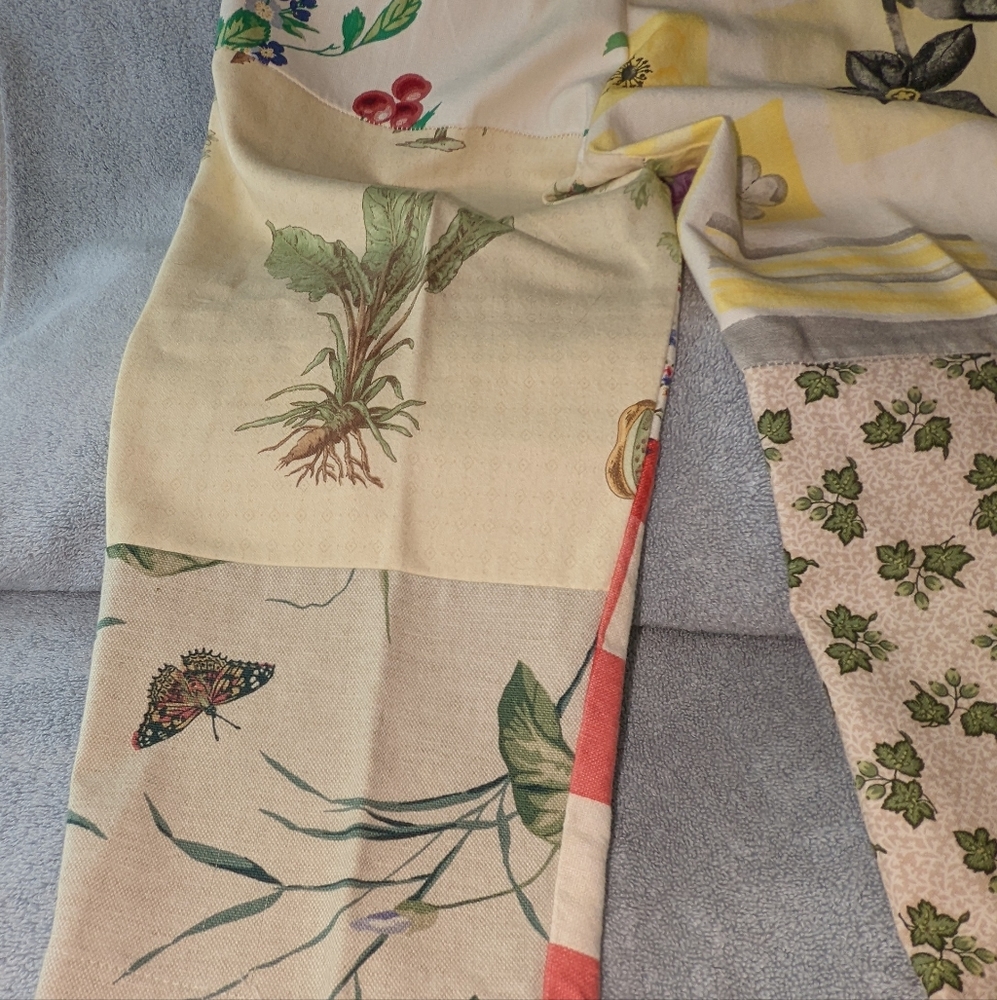 Rona Vintage Tablecloth Patchwork Plants. Size 8 Gem